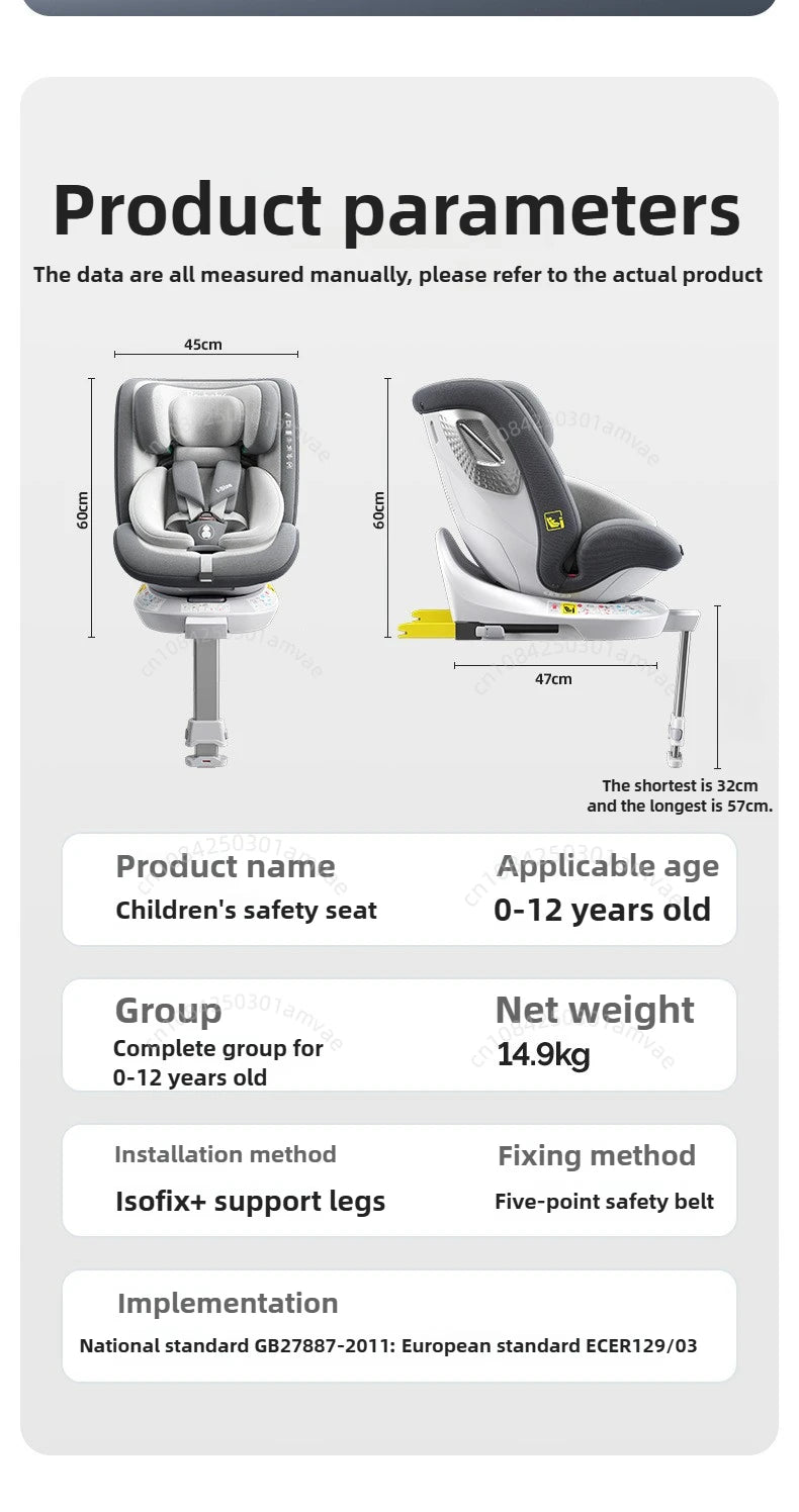 I-size Child safety seat for children baby chair for cars safety seats for children baby car seat 0-12 years old newborn ISOFIX