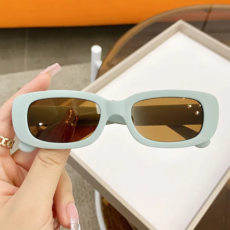 Children Cute Vintage Frosted Rectangle Sunglasses Outdoor Girls Boys Sweet Sun glasses Protection Classic Kids eyewear UV400