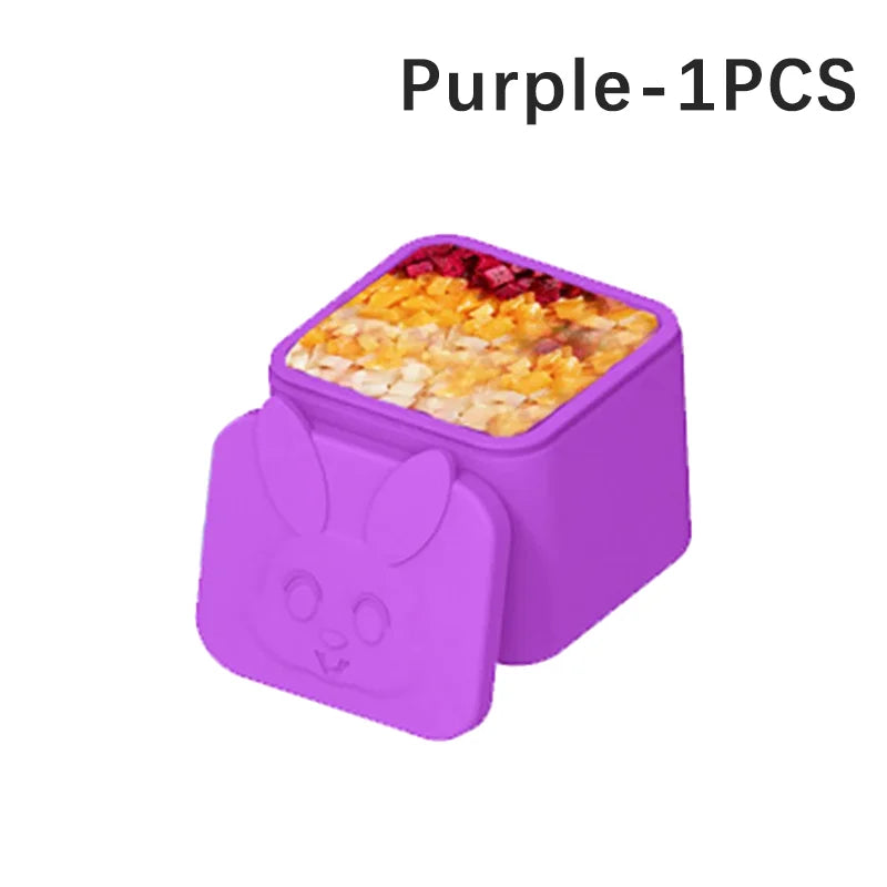 Non-stick Silicone Lunch Box For Kids Sauce container With Lid Small Lunch Box Accessories Dip Container Food storage container