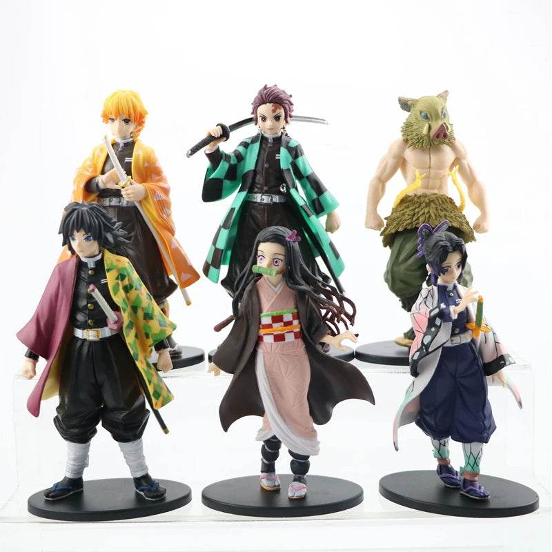 Anime Demon Slayer Figure Kamado Tanjirou Nezuko Action Figures Model Toys Zenitsu Figurine Inosuke Kimetsu No Yaiba Figura - AIAZ