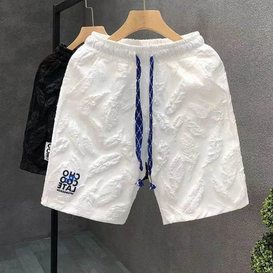 Men's Shorts Beach White Male Short Pants Baggy Printed New in Pant 2025 Fashion Designer Streetwear Dry Fit Summer Elastic Thin - AIAZ