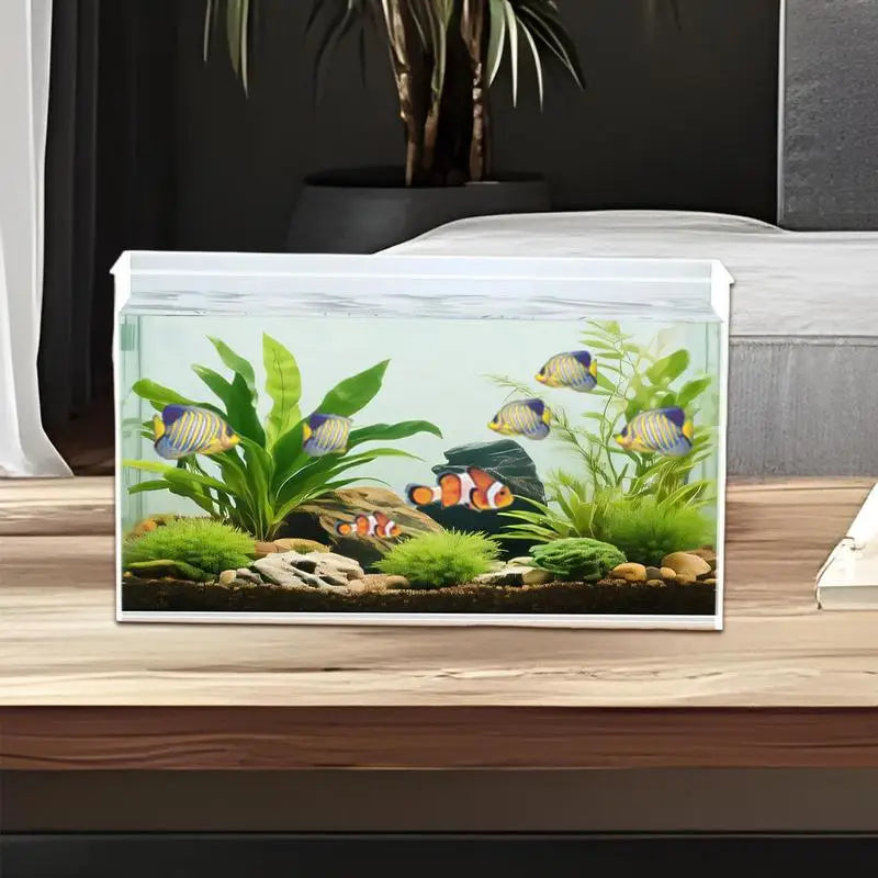 Small Aquarium Betta Tank Frameless Extra Clear Bowl For Crab Spider Terrariums Mini Habitat Temporary Space Men Women Nature