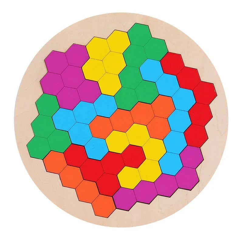 27 Style Block Puzzle Jigsaw Puzzle Board Classical Puzzle Children's Toys Hexagonal Alien Chess Tangram Puzzle Toys