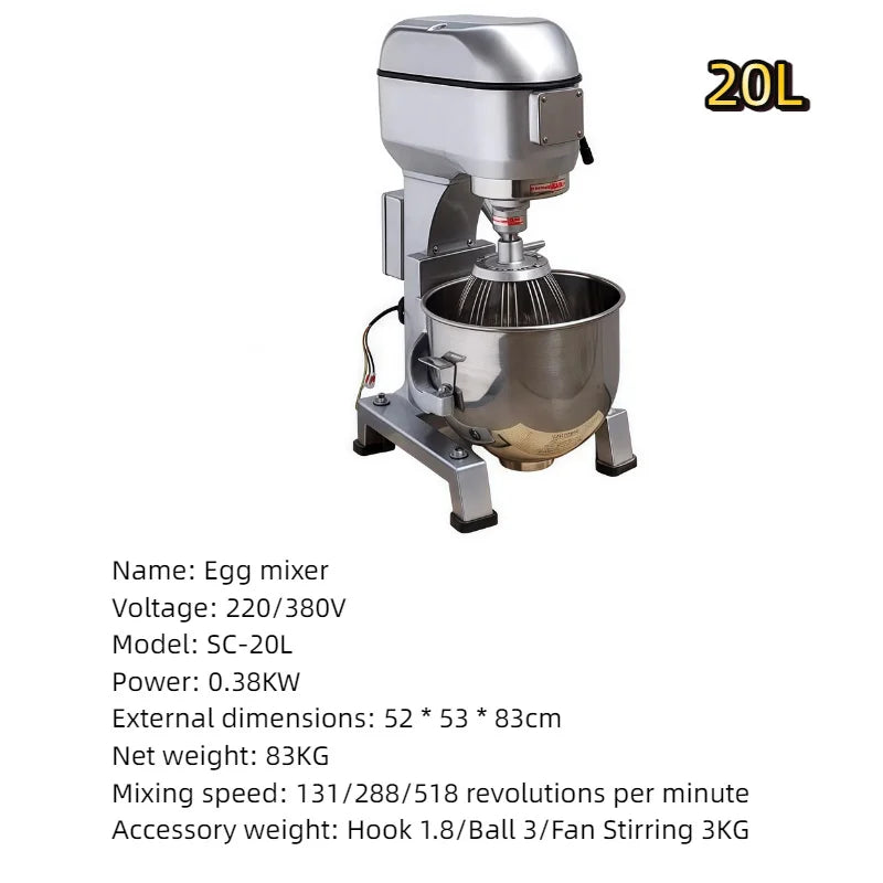 10L 20L 30L 40L Electric Kitchen Mixer Food Processors Portable Electric Mixer Hand Blender Home Appliance Mixing Equipment