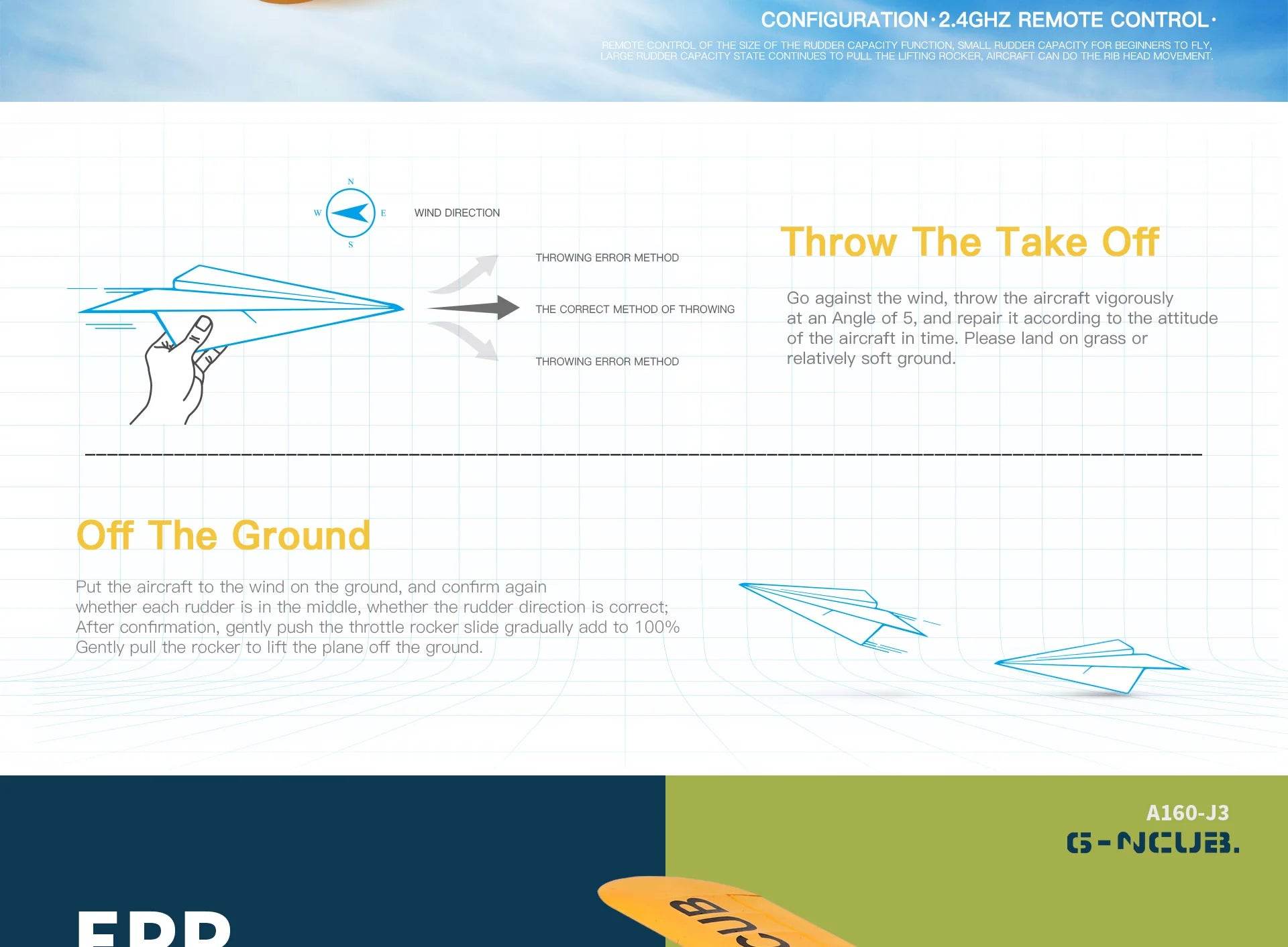 Qidi560 Moore M7 Off-road RC Plane 4CH Brushless Remote Control Airplane Fixed Wing Aircraft Model EPP Foam Toys for Children - AIAZ