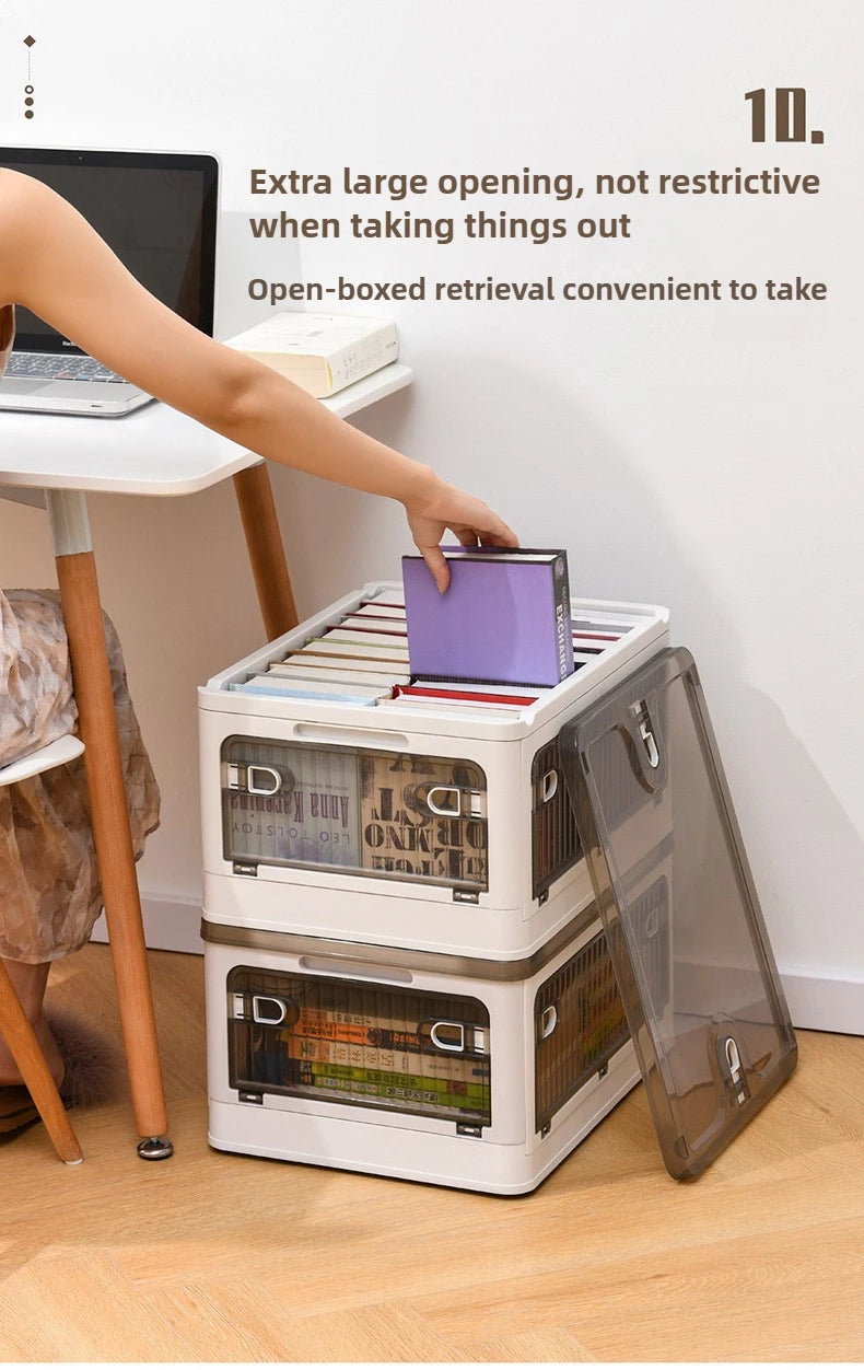 Household Plastic Transparent Sorting Wardrobe Clothes Toys Book Storage Box Folding Storage Box Shoes Storage Box Plastic Boxes