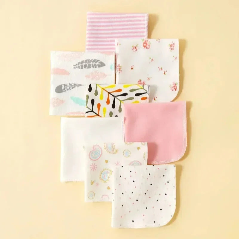 5/8 Pcs Cotton Newborn Baby Towels Set Saliva Towel Nursing Towel Baby Boys Girls Bebe Toalha Washcloth Handkerchief Cloth Wipes