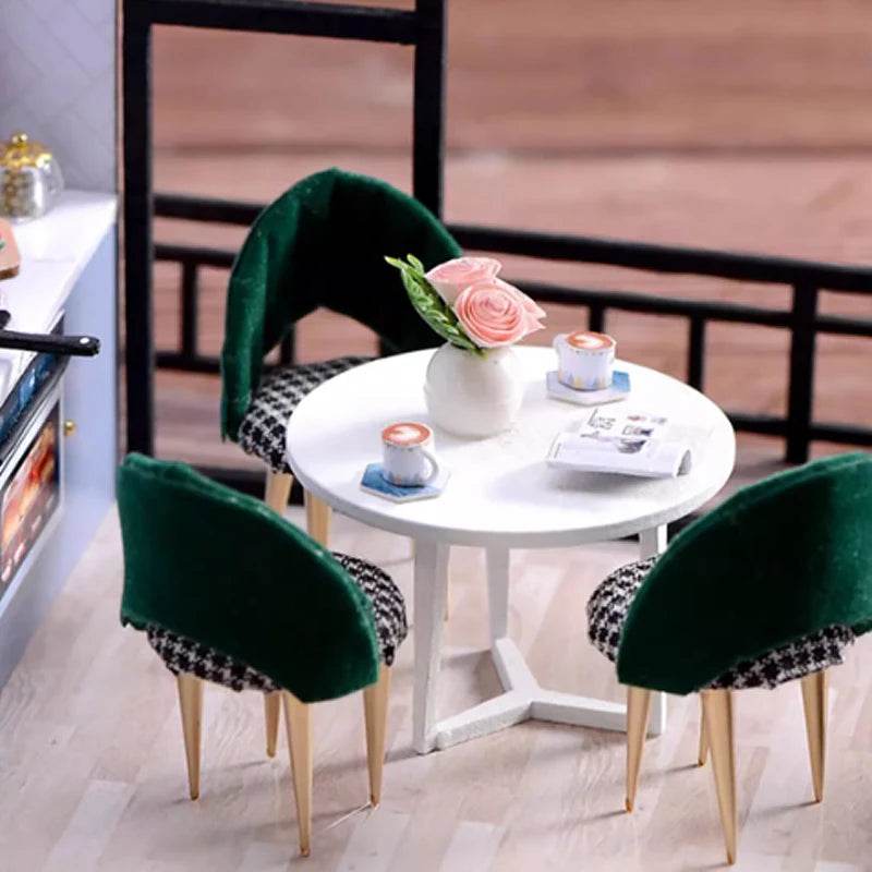 Doll House Kit 3D Wooden Mini DollHouse Assembly Building with Furniture Kit Toys Children's Birthday Gift 3D Puzzle Handmade - AIAZ