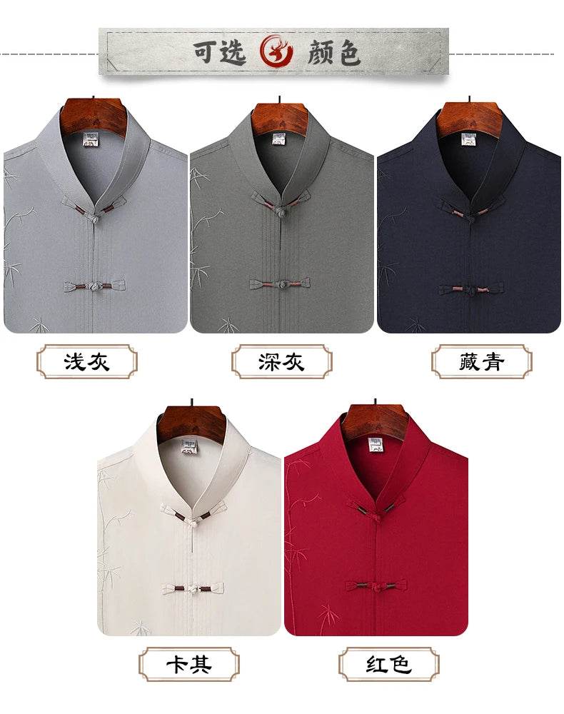 Men's sets (Shirt + trousers) 2025 summer new style men fashion shirt short sleeve shirt High quality shirts male Two Piece - AIAZ