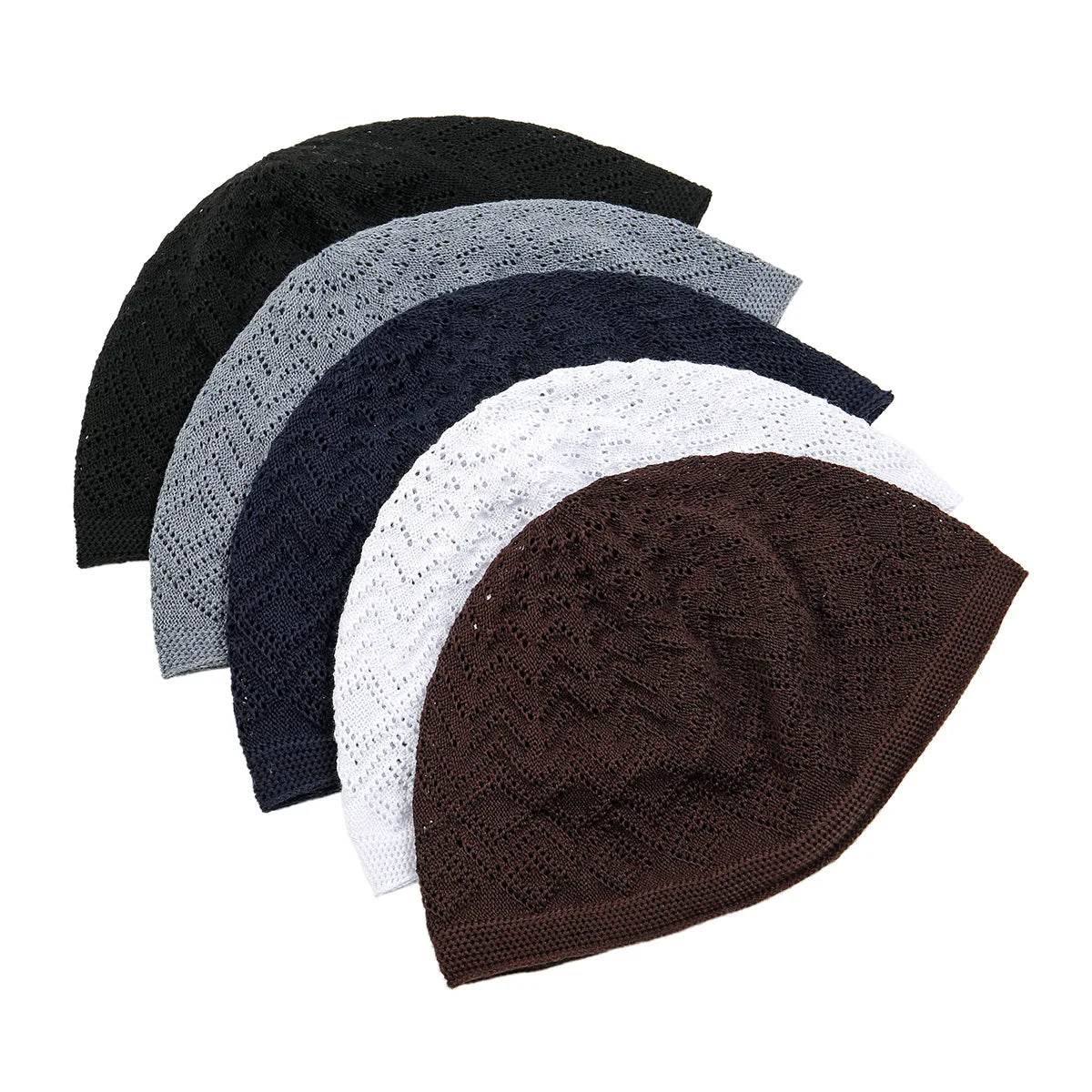 Muslim Prayer Hat Islamic Man Turban Indian Saudi Arabia Clothing Islam Turkish Knit Cap - AIAZ
