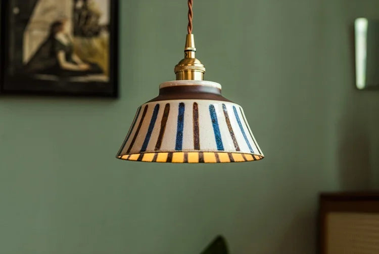 IWHD 2024 New Style Nordic Modern LED Pendant Lights Fixtures 4W Bedroom Dinning Living Room Ceramic Beside Lamp Hanglamp