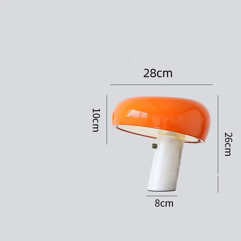 Italian Luxury Designer Mushroom Marble Desk Lamp Modern Children's Study LED Table Lamps Living Room Bedroom Decorative Lights