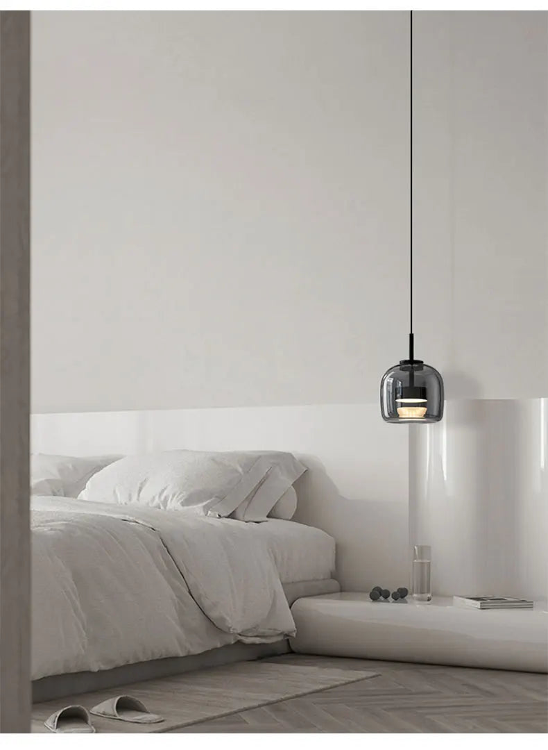 Nordic Glass Restaurant Pendant Lamp Simple Bar Hanging Lamp Dining Room Table  Ceiling Light