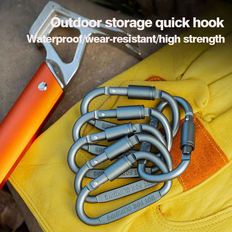 5pcs/set Tactical Carabiners Clips EDC Survival Climbing Carabiners Clip Quickdraw Clip Caribiner Hooks Karabiners Accessories