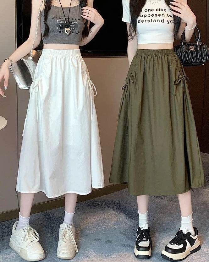 Skirts For Women Chubby Woman Skirt Drawstring Cargo New In Cheap Stylish Chic And Elegant Offer Aesthetic Hot Clothing Sales V - AIAZ