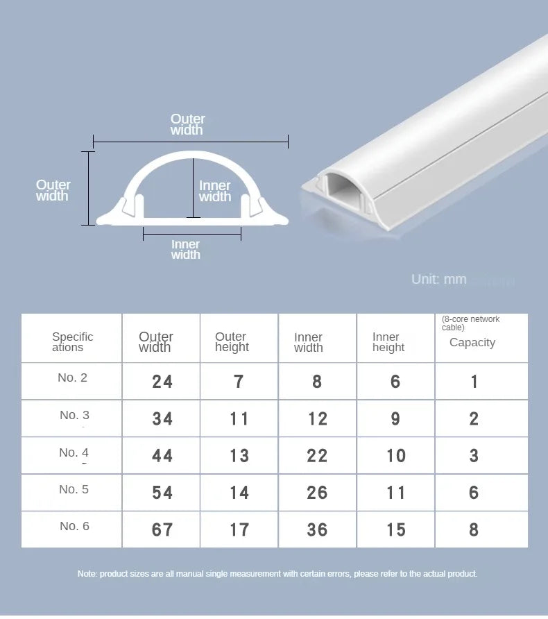 50cm Cord Hider Tv Cable Hider Wall Kit  Wall Cord Concealer Cable Cover Wall Wire Management Cord Covers for Wall Mounted TV