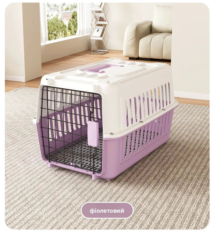 Portable Handheld Plastic  Carrier Air ip Cage Pet Transport Box for Traveling Carrng Dog Cage  Travel Bag
