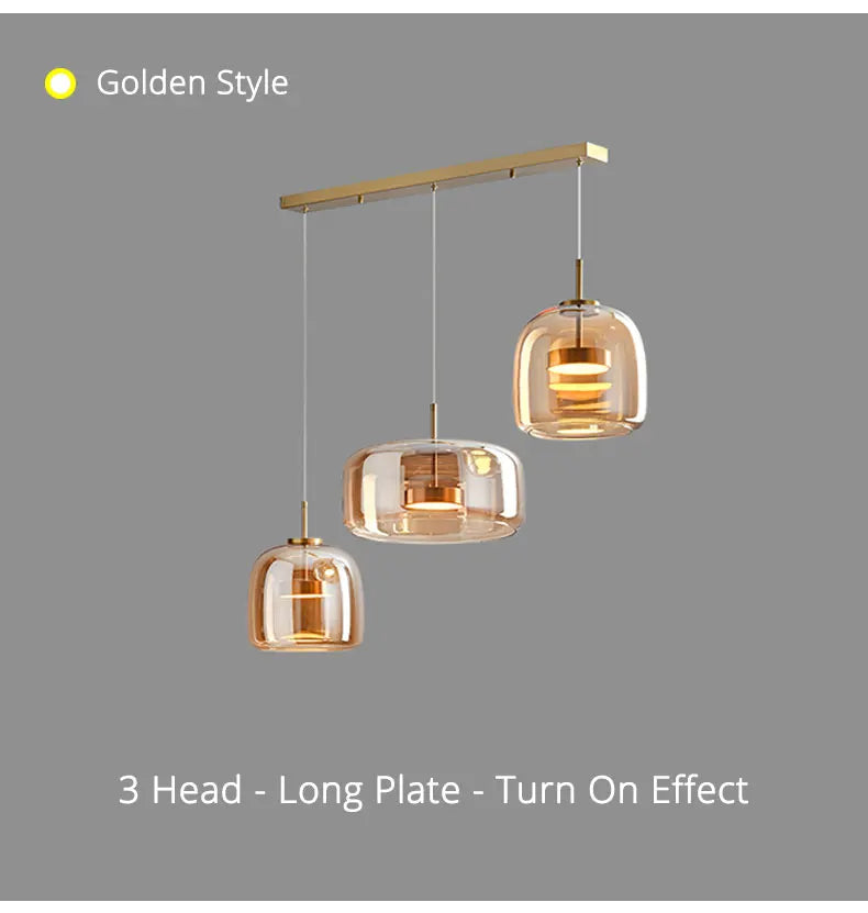 Nordic Glass Restaurant Pendant Lamp Simple Bar Hanging Lamp Dining Room Table  Ceiling Light