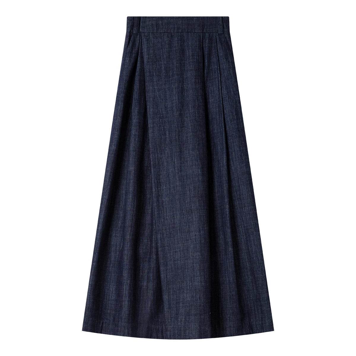 VIMLY Women's Washed Jeans Baggy Skirt Pants Ladies 2025 Spring Summer Casual High Waist Vintage Denim Pants Woman Clothes M9809 - AIAZ