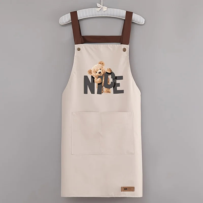 Resistant Dirt Apron Waterproof and Oil Resistant Household Kitchen Cooking Fashion Apron Adult Work Clothes Kitchen Accessories