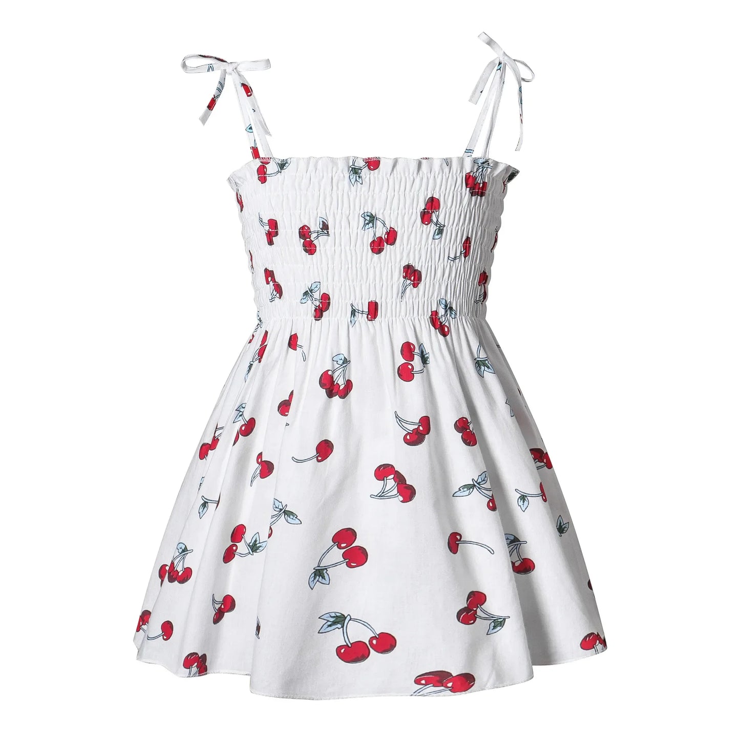 ‌2025 Summer Girls Princess Beach Dress Strapless Floral Print Sleeveless Party Wear Toddler Solid Color Casual Fashion 1-6Y