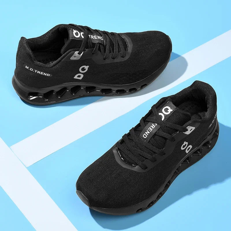 Fashion Cushioning Running Shoes for Men Lightweight Sneakers Breathable Tennis Shoes Non-Slip Sports Casual Walking Footwear