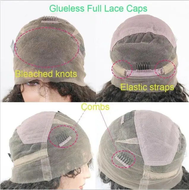 Glueless Lace Front Short Bob Natural Curl 100% Human Hair Wigs for Black Women 150 Density Brazilian Remy Hair 13x6 Lace Wig