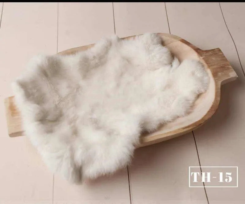 Newborn rabbit fur for baby photography props,basket filler cushion blanket
