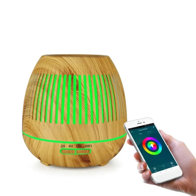 Tuya Smart Humidifier with Colorgul LED Light WiFi Aroma Diffuser Timer Wireless Control Work with Alexa Google Home Compatible
