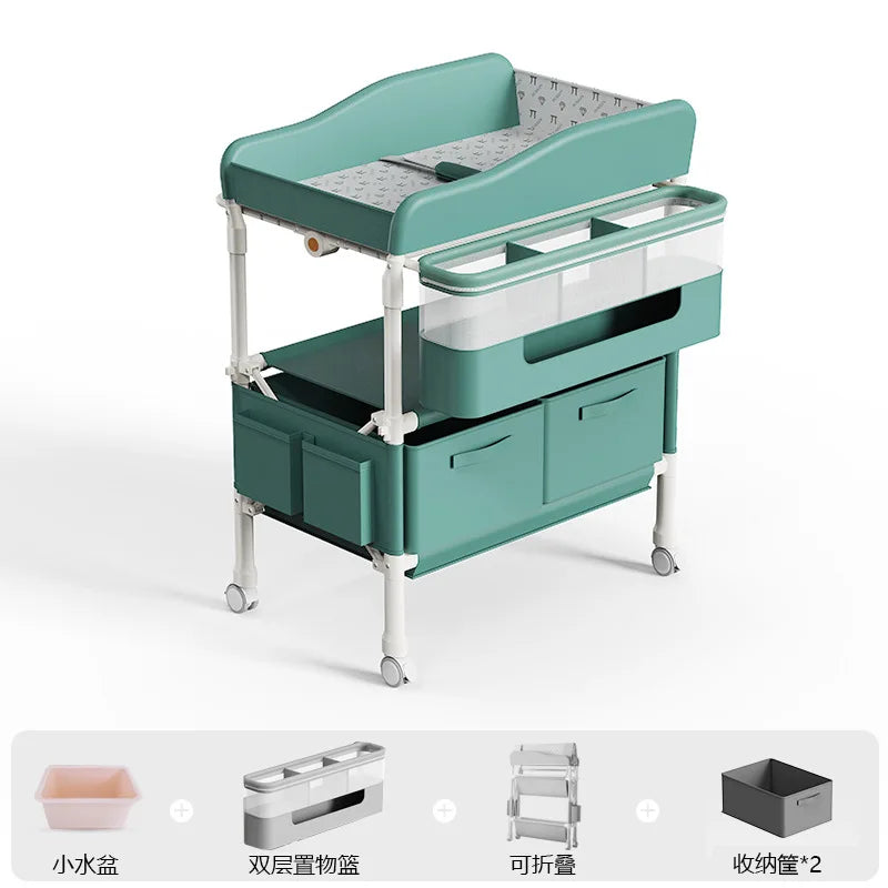 Diaper Table Baby Care Table Portable Multifunctional Foldable Shampooable Baby Diaper Table