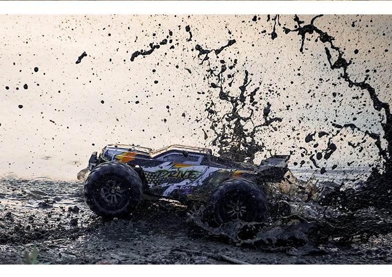 1:16 4WD RC Car 70KM/H Or 50KM/H With LED Remote Control Cars High Speed Drift Monster 4x4 Truck for Kids vs Wltoys 144001 Toys - AIAZ