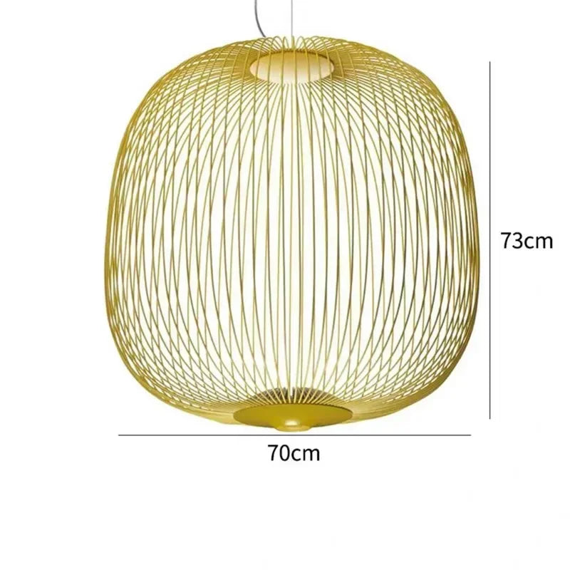 Replica Foscarini Spokes 1/2 Suspesnsion White Pendant Lamp Dining room Bar Kitchen Island Birdcage Light Italian Designer Lamp
