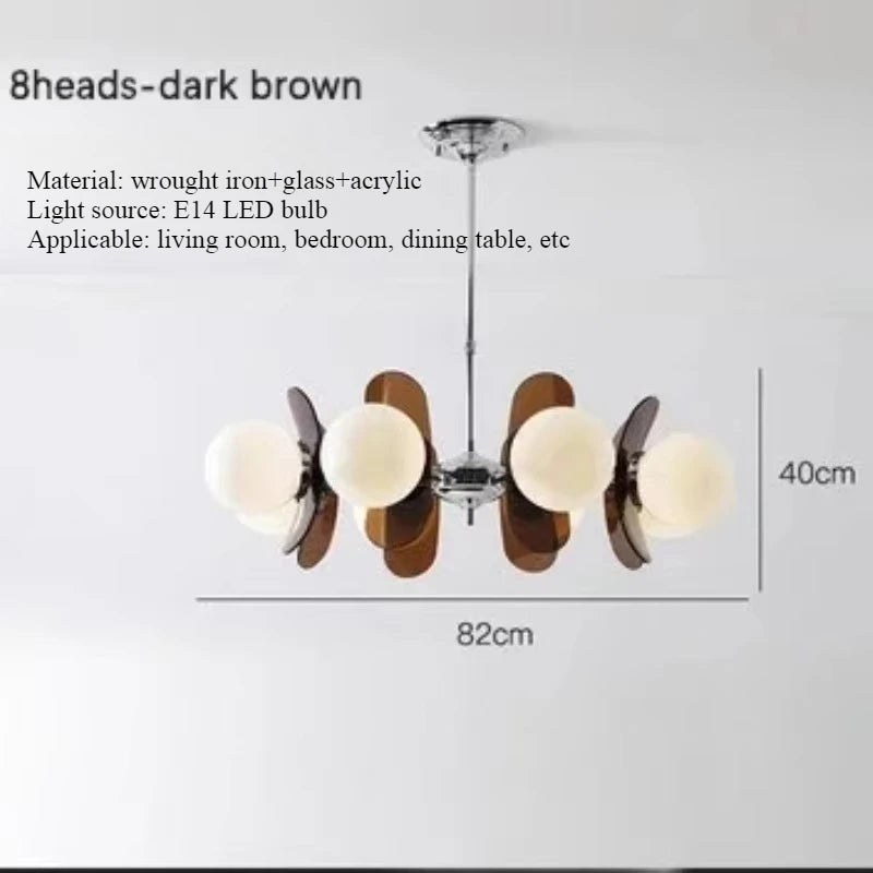 Nordic medieval glass magic bean dining table pendant light LED wabi sabi style living room bedroom home decoration lighting