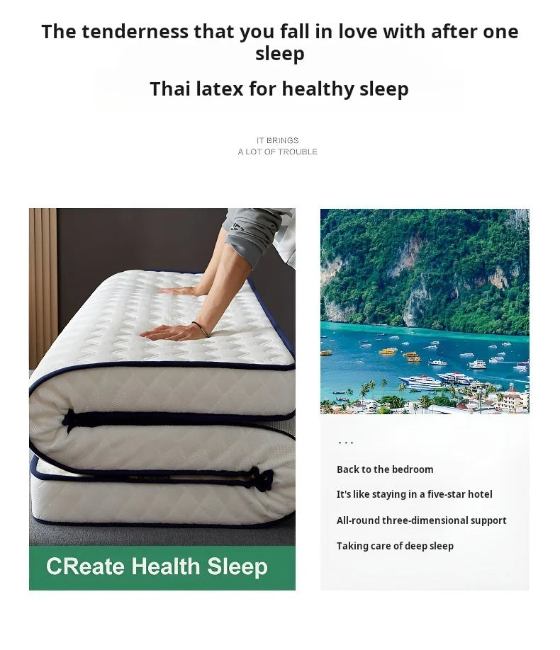 Household 6cm Thick Latex Mattress Student Dormitory Single Soft Bed Mat
