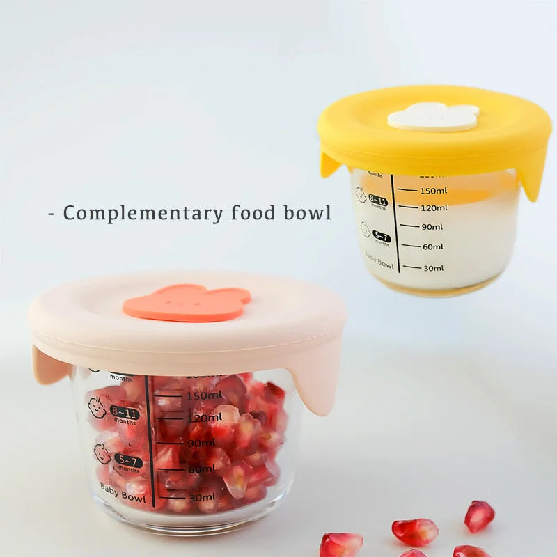 180ml Glass Baby Food Storage Jars With Lids Leakproof Snack Puree Containers For Toddlers Freezer Microwave Safe Feeding Bowls