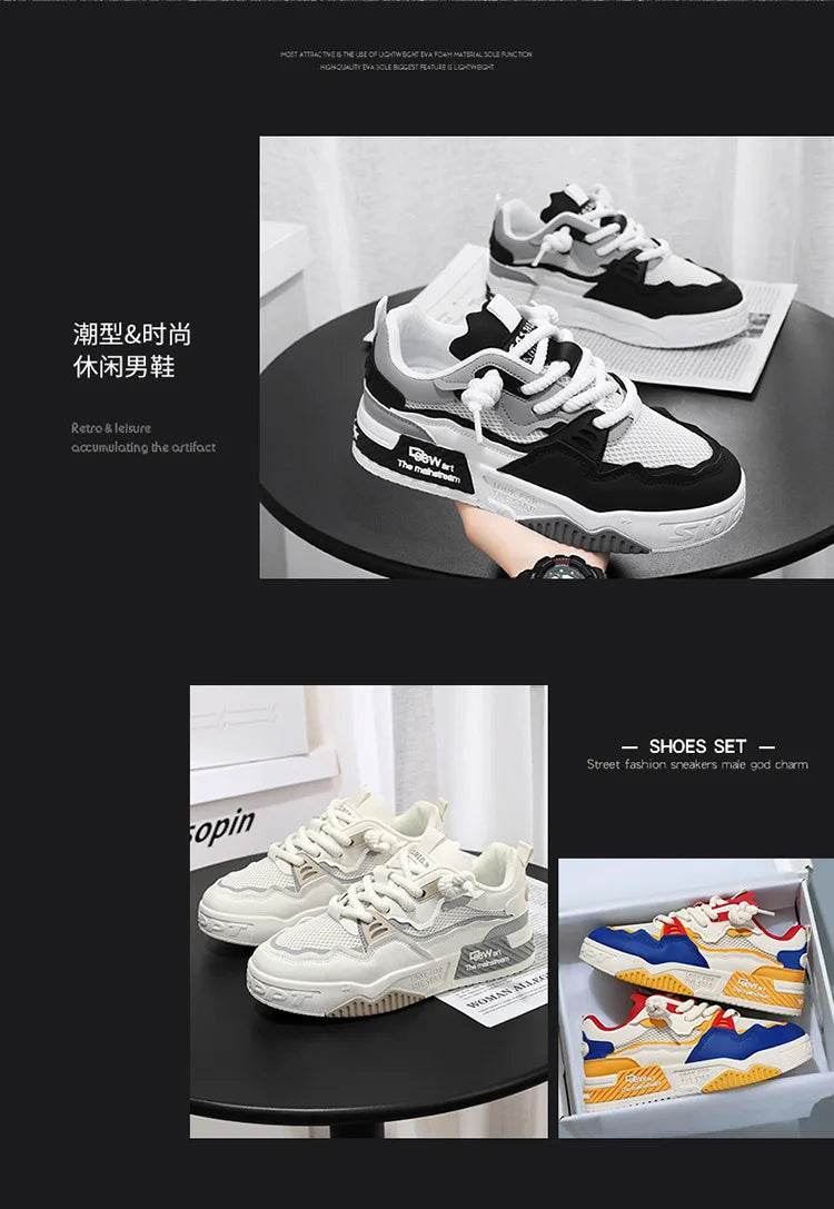 Men Shoes Platform Male Sneakers 2025 New Vulcanized Shoes for Men Casual Running Shoes Large Size 45 46 Hot Sapatos Masculinos - AIAZ