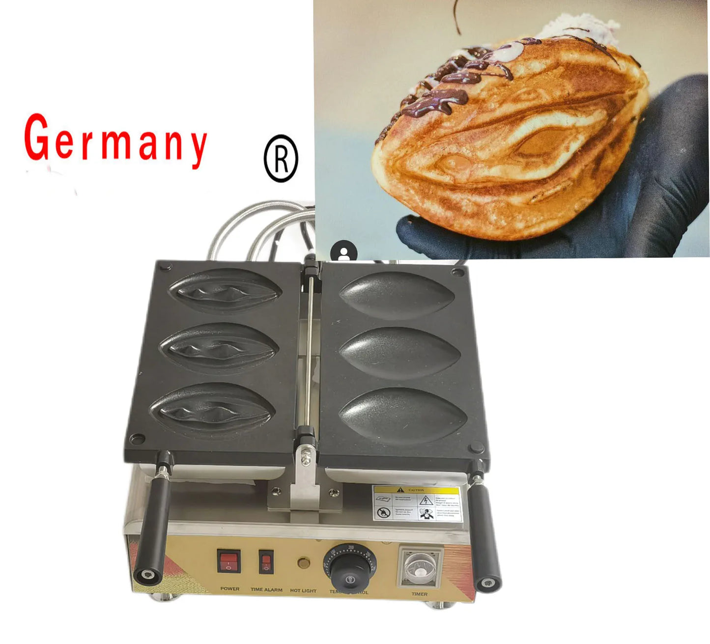 Electric DIY Dessert Maker 2400W Pancake Machine Waffle Commercial Grade for Dessert Shops Kitchen Equipment