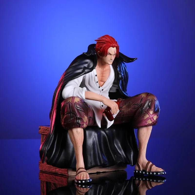 17cm One Piece Shanks Anime Figures Film Red Yonko Red Hair Shanks Action Figure PVC Statue Figurine Model Decoration Doll Toys - AIAZ