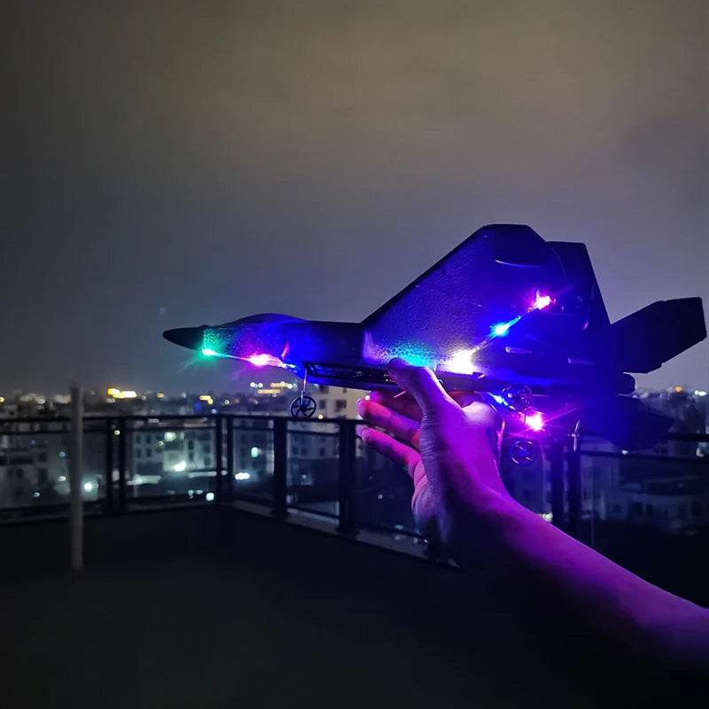 2024 New F22S 2.4G 4CH 3D6G RC Airplane Raptor F22 Warplane WLtoys A180 Upgrade Version LED Light With Gyroscope Out Door Toys - AIAZ