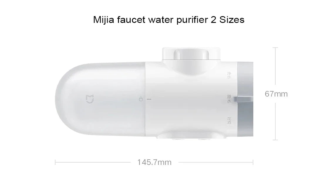 2024 New XIAOMI Mijia Faucet Water Purifier 2 Household Kitchen Tap Visible Water Filter Activated Carbon Percolator System