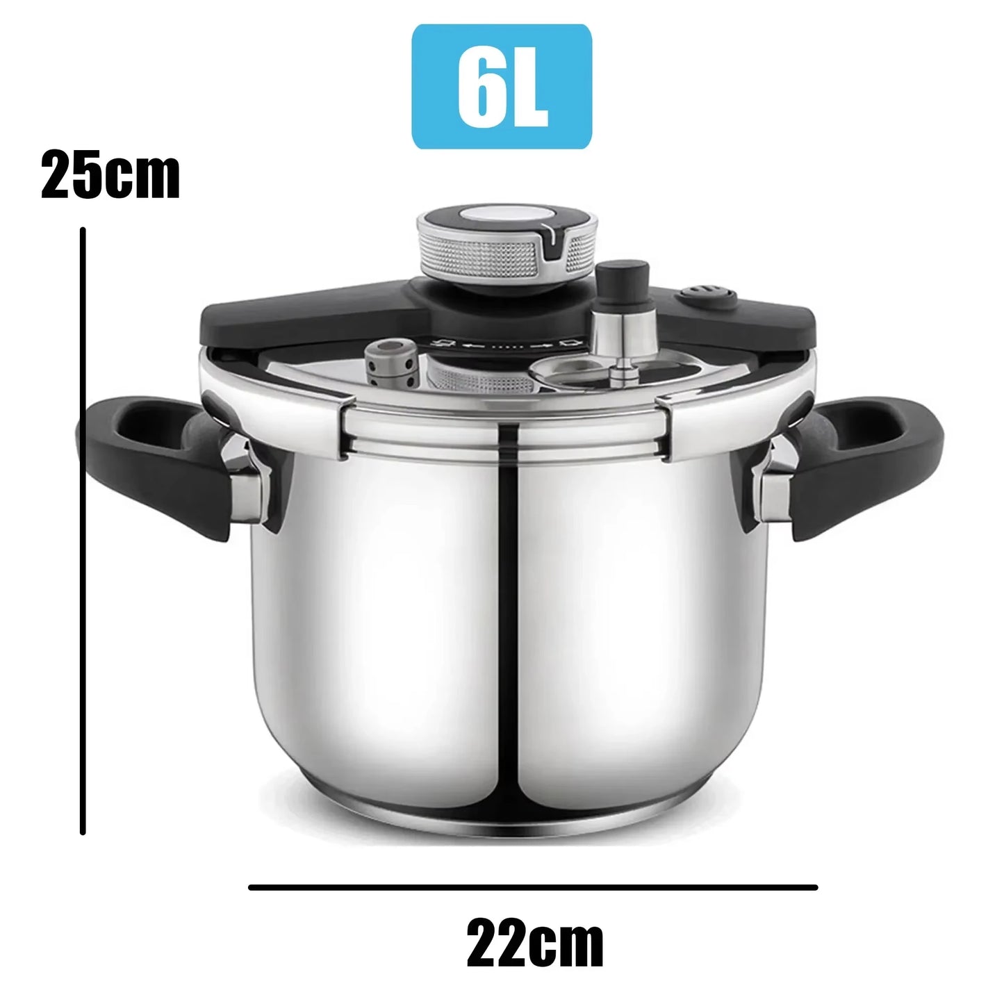 MOEYE 4/6L Pressure Cooker Multifunctional Pressure-Limited Explosion-proof Pressure Cooker Stainless Steel Kitchen Pressure Pot