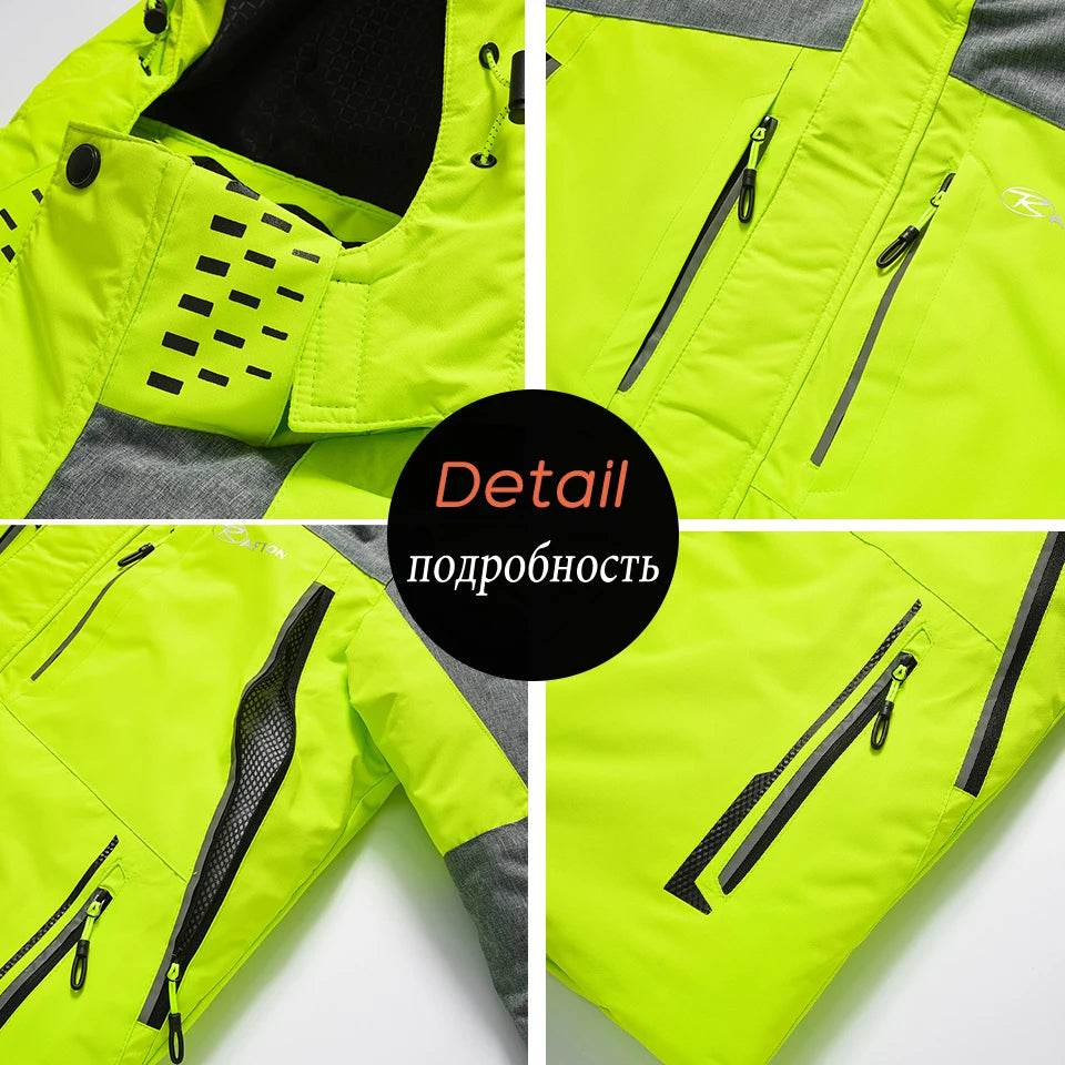 Men 2025 Winter New Outdoor Jet Ski Snow Warm Parkas Jacket Coat Men's Outwear Premium Casual Hat Waterproof Thick Fleece Parkas - AIAZ