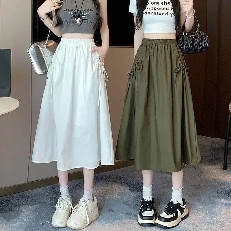 Skirts For Women Chubby Woman Skirt Drawstring Cargo New In Cheap Stylish Chic And Elegant Offer Aesthetic Hot Clothing Sales V - AIAZ