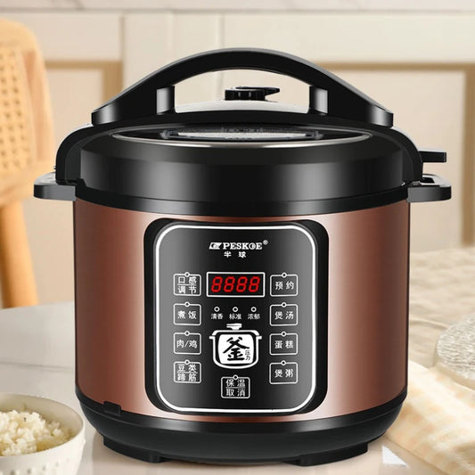 ‌6L Dual Stainless Steel Pot Electric Cooker,Multifunctional Digital Pressure Cooker,Smart Rice Steamer 5L Capacity Cooking Pot