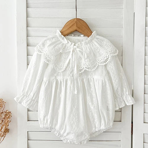 2025 New Spring 0-24M Baby Girl Clothing Infant Baby Girls Jumpsuit Long Sleeved Cotton Embroidery Newborn Baby Girls Bodysuits