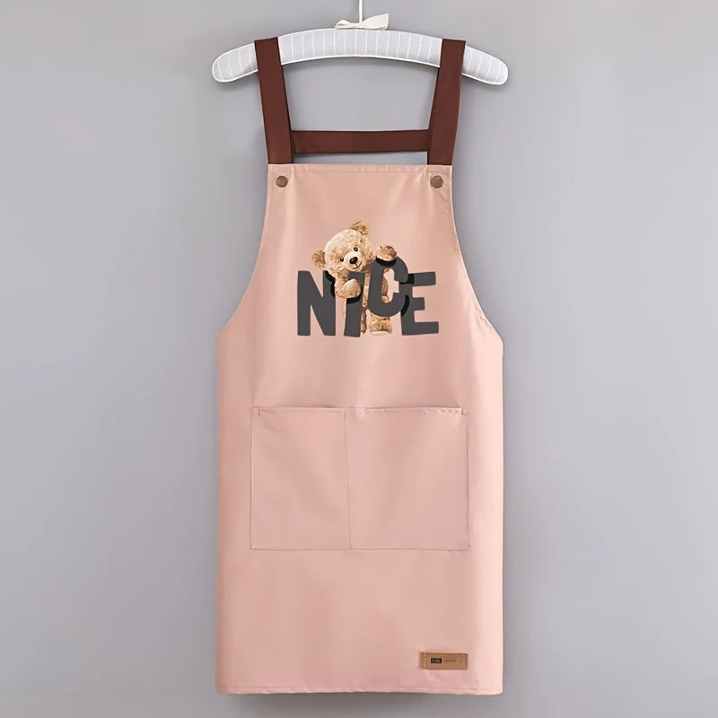 Resistant Dirt Apron Waterproof and Oil Resistant Household Kitchen Cooking Fashion Apron Adult Work Clothes Kitchen Accessories