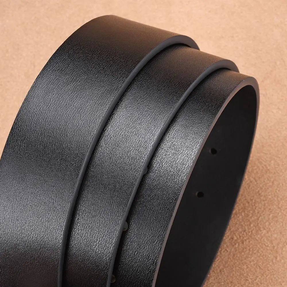 Genuine Leather For Men's High Quality Buckle Jeans Cowskin Casual Belts Business Cowboy Waistband Male Fashion Designer 2025New
