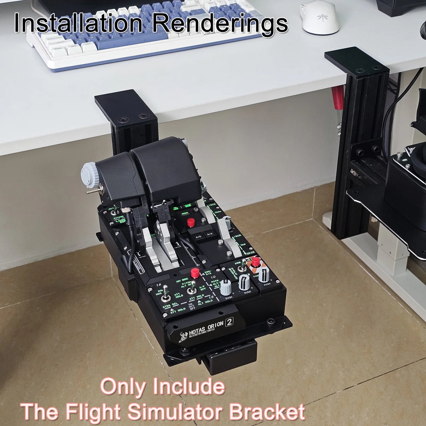 Flight Simulator Joystick THROTTLE STICK Desktop Mounting Bracket For Logitech X56 X55 X52 Thrustmaster T16000M TCA VKB WINWING