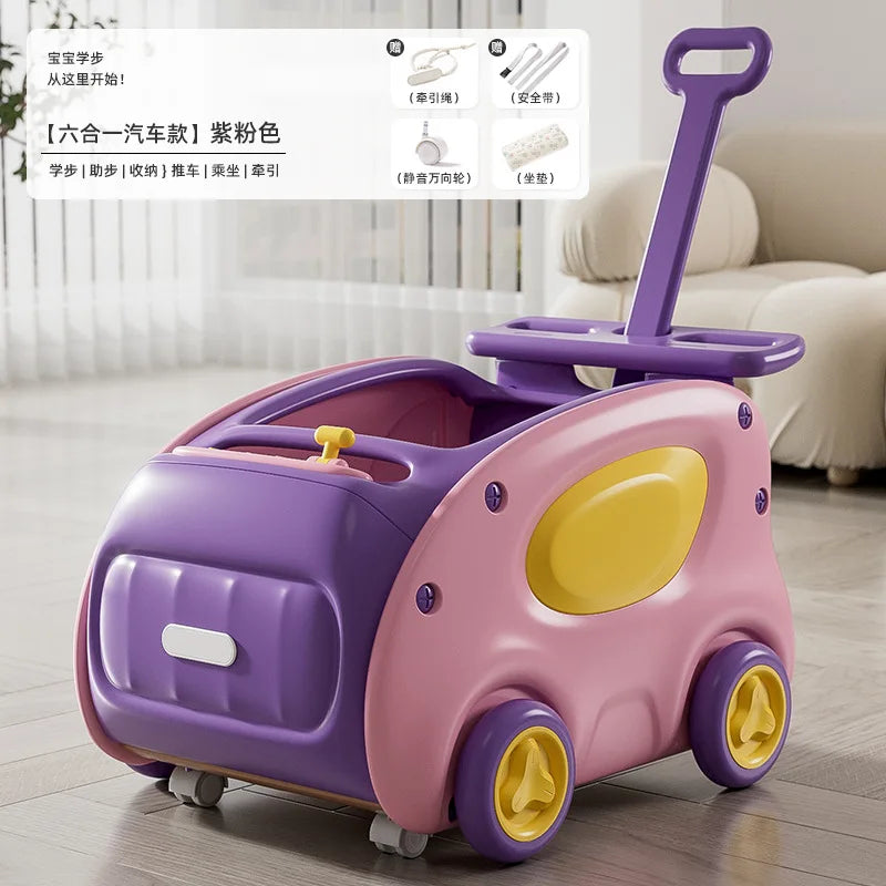 Multifunctional Anti-rollover and Anti-O-leg Baby Children's Toy Hand-pushing Balance Walker