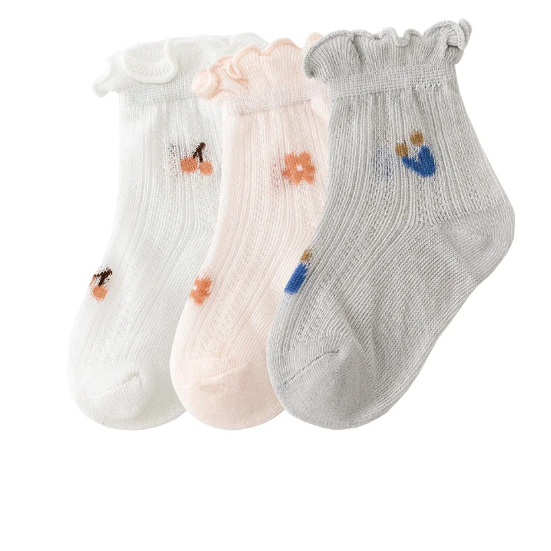 3Pair/lot New Newborn Baby Socks Summer Thin Casual Kids' Baby